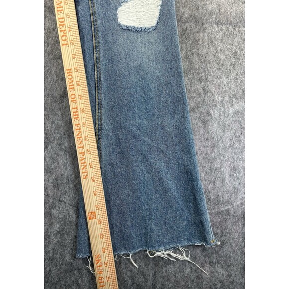 NWT Versona Jeans Size 6 Bell Bottom Flare Distressed Modern Raw Hem Retro - Picture 5 of 8